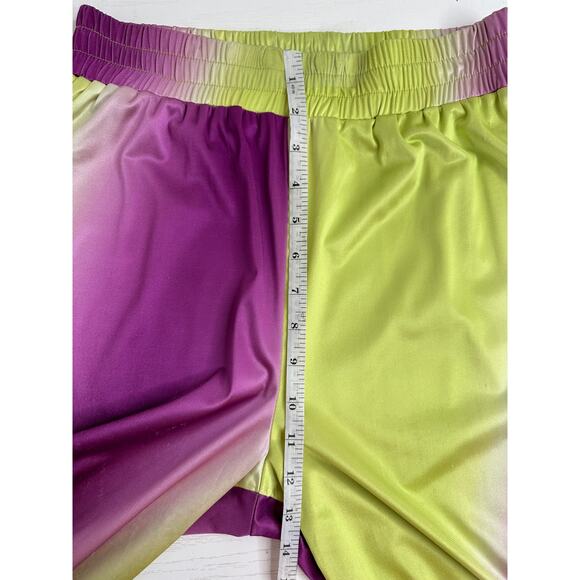 Hosbjerg Cisalo Ombre Pull-On Pant Satin Look Green Purple Stretch Lounge Size S - Picture 8 of 10